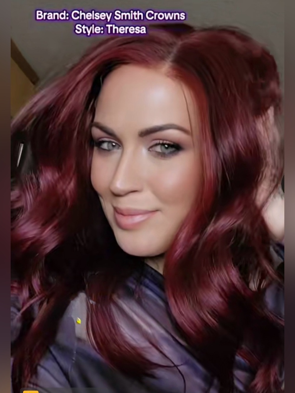 Chelsea Smith Crowns Theresa Wig in Deep Burgundy - Picture 10 of 10